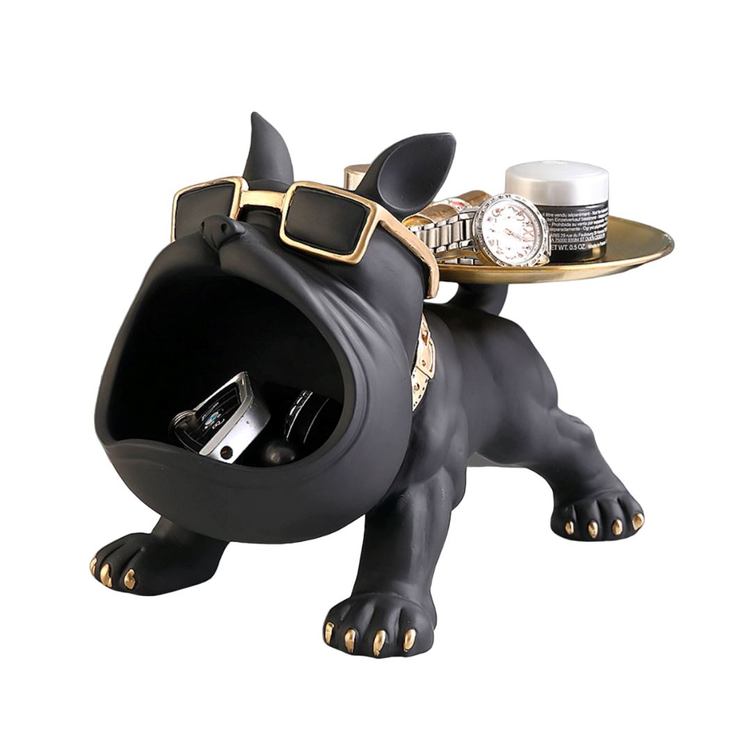 Escultura Aparador Bulldog Francês Decor Cool (Suporte Duplo) Aparador - 0002 Conceito 