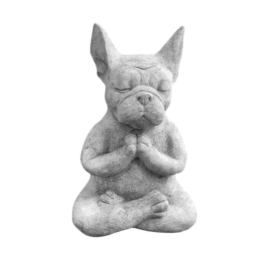 Escultura Bulldog em Meditação Resina - 0006 Conceito 