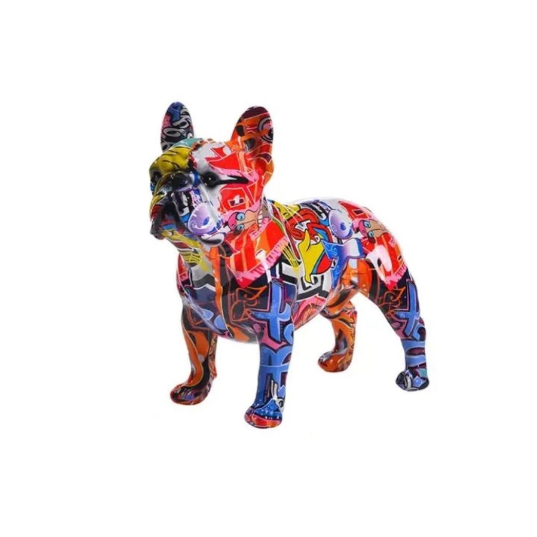 Escultura Bulldog Francês Grafite Street & Colors Grafite - 0004 Conceito 