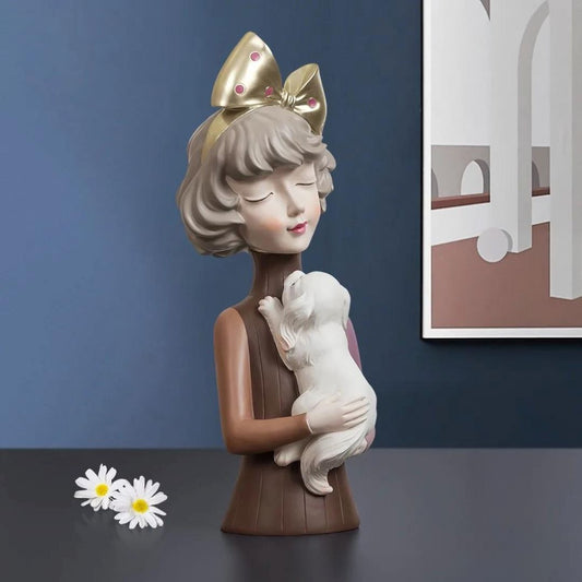 Escultura de Boneca Milly Pets Conceito Cachorrinho 