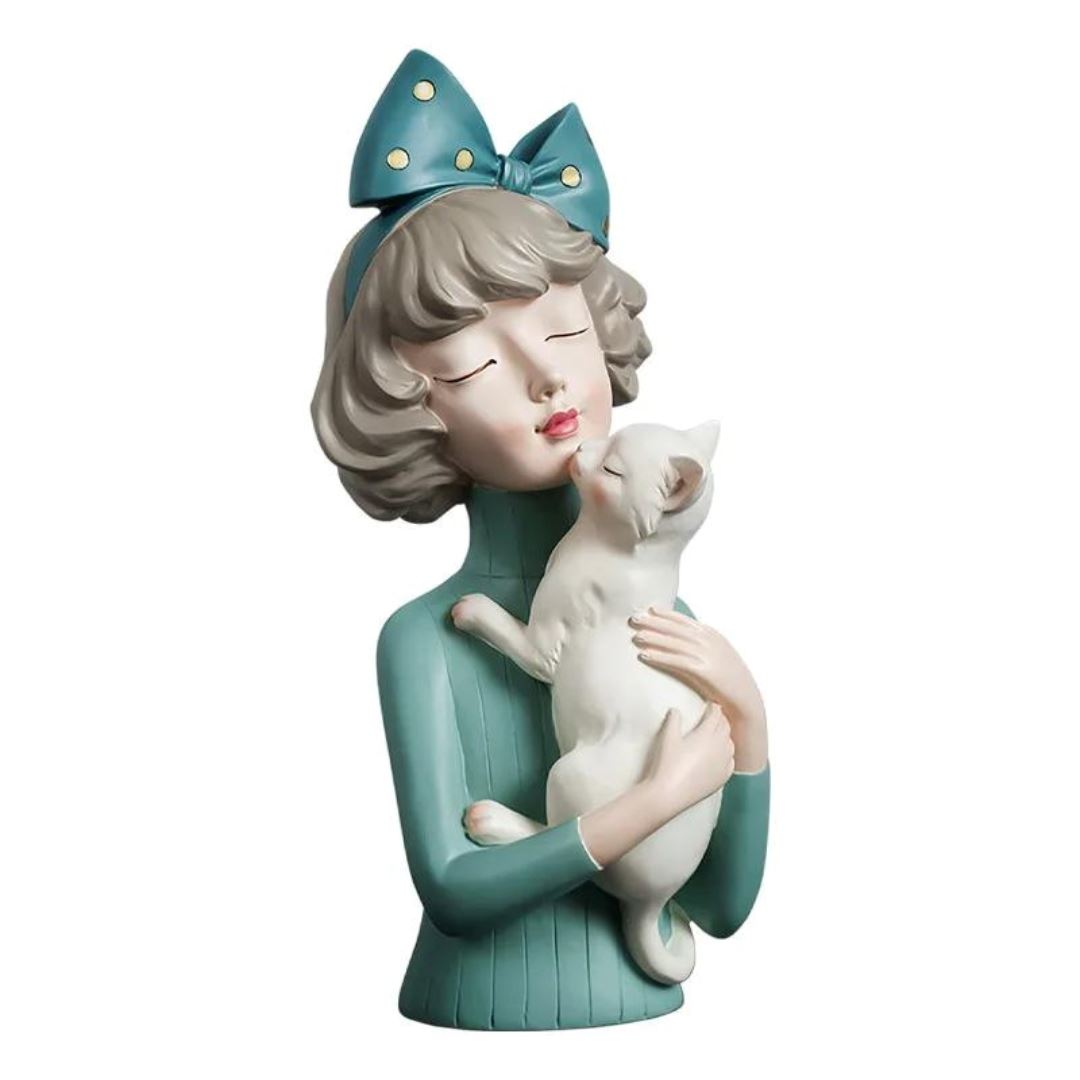 Escultura de Boneca Milly Pets Conceito Gatinho 