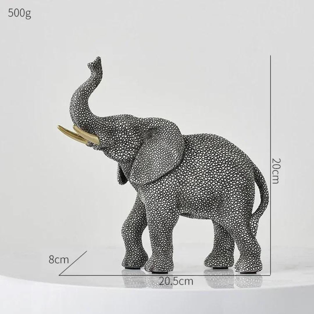 Escultura de Elefante Pintura Poás Resina - 0062 Conceito 