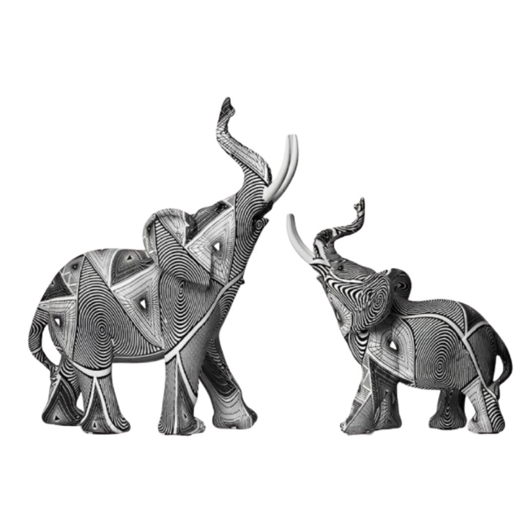 Escultura Elefante Pintura Origami Conceito 