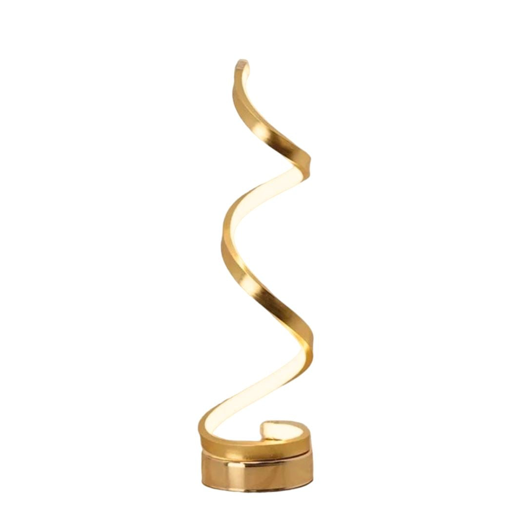 Luminária Abajur de Mesa Espiral Dourado Luna Abajur - 0025 Conceito 