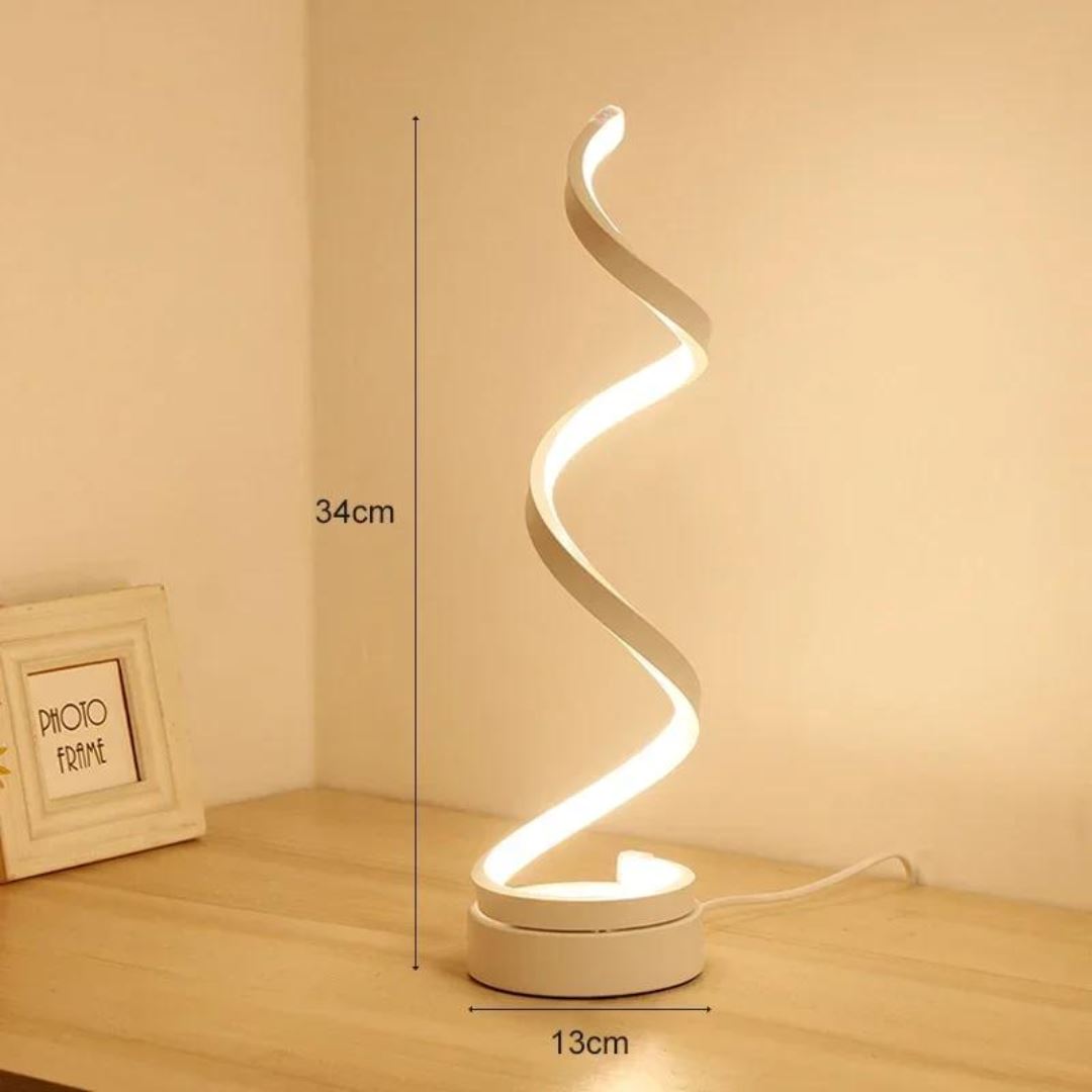 Luminária Abajur de Mesa Espiral Small Luna 34cm Abajur - 0038 Conceito 