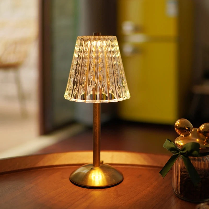 Luminária Abajur de Mesa Móvel Vintage em Acrílico luzes Conceito 