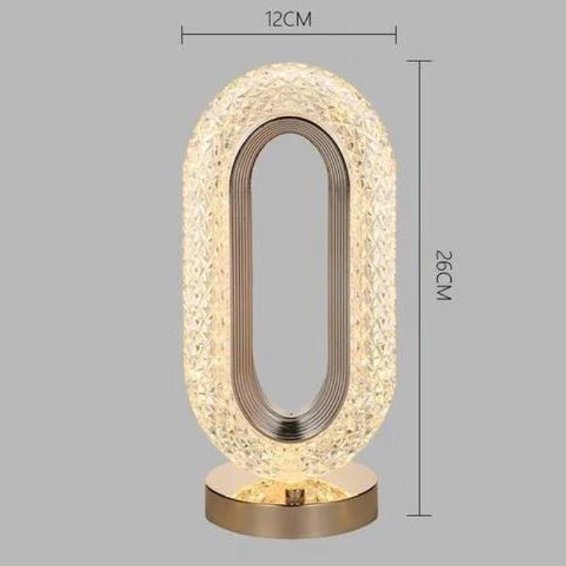 Luminária de Mesa e Abajour Luxuosa Cristal Oval Abajur - 0017 Conceito 