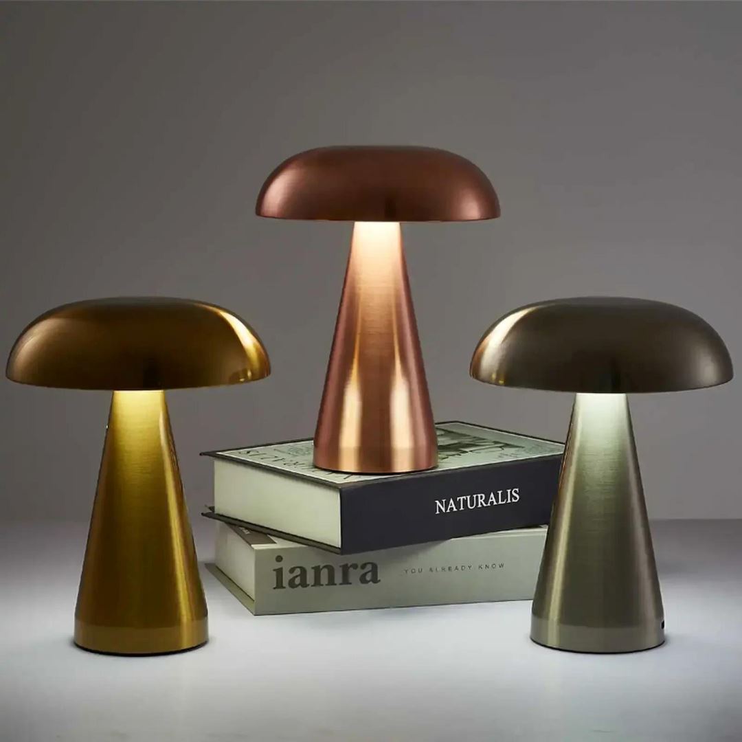 Luminária Móvel Touch de Mesa - Candeeiro e Abajur Mushroom Abajur - 0027 Conceito 