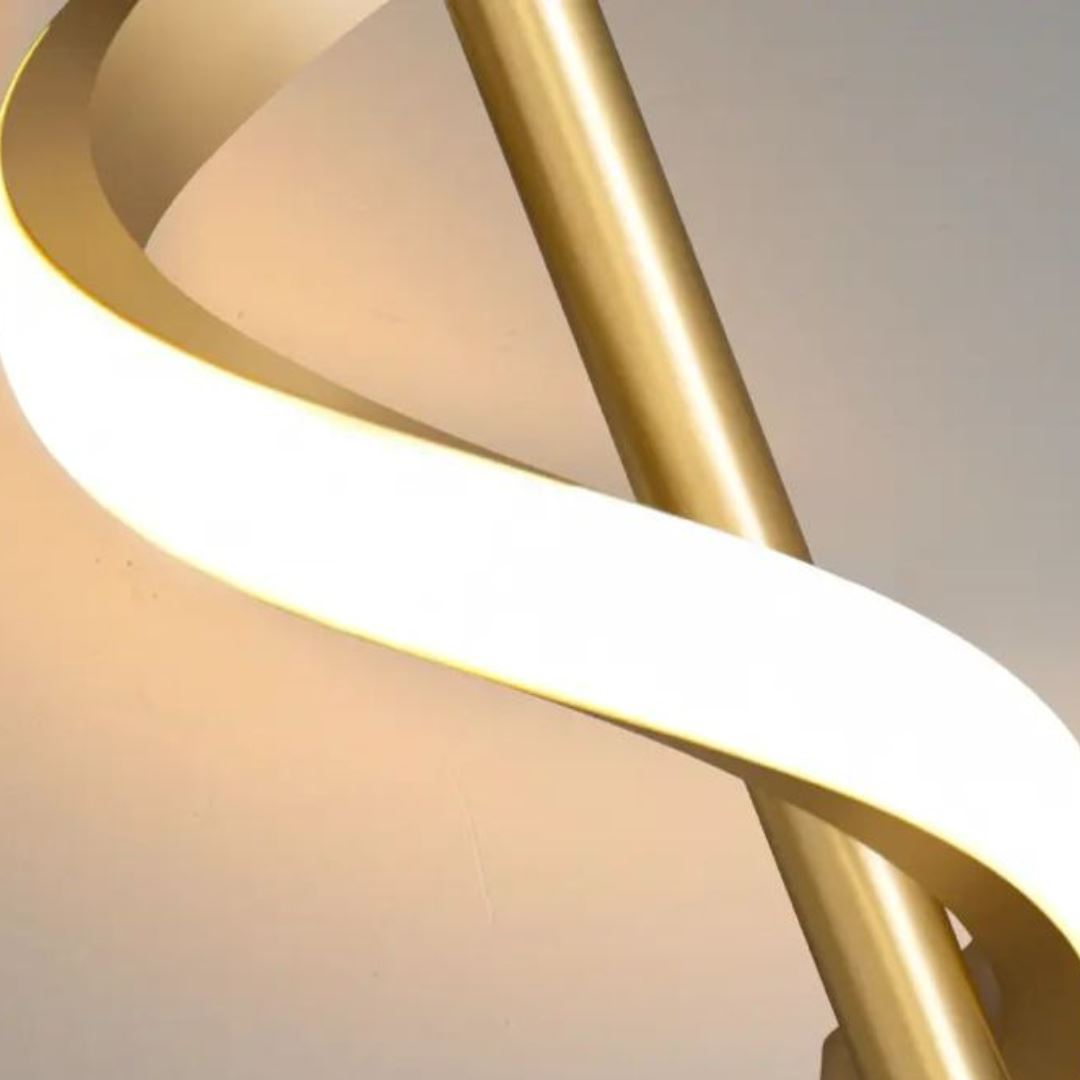 Lustre Pendente em Espiral de Led Dourado Pendente - 0017 projeto-150 