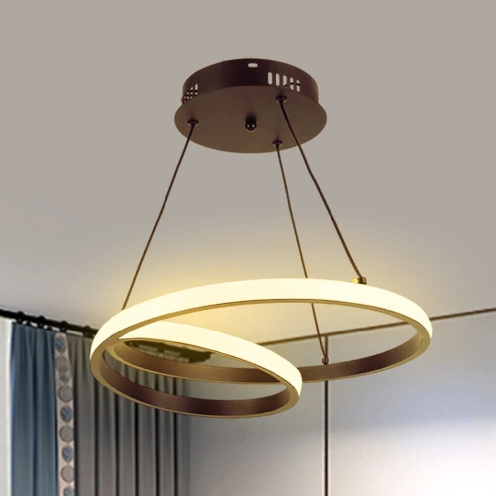 Lustre Pendente Entrelaço Circular Led luzes Conceito Quente 