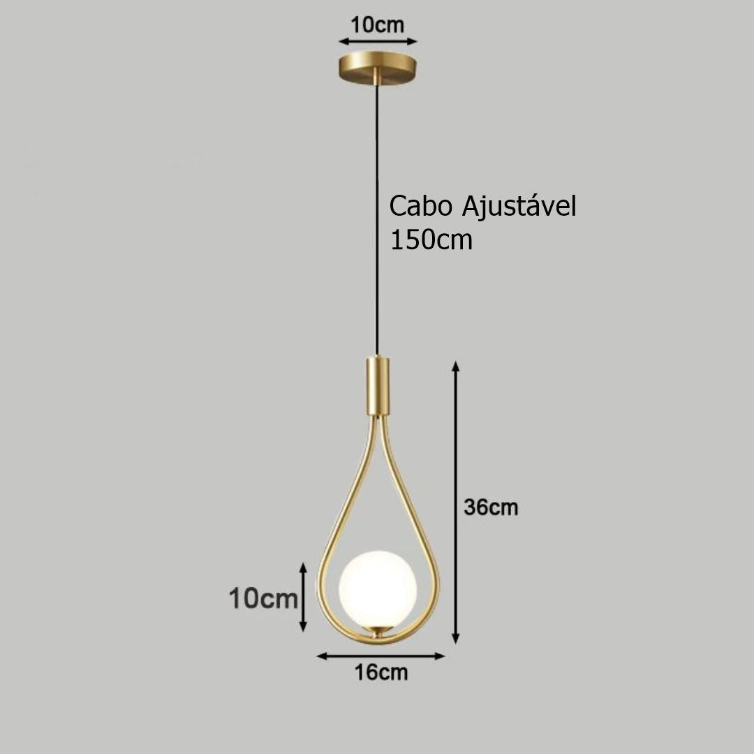 Lustre Pendente Sphere Light Led Pendente - 0032 Conceito 