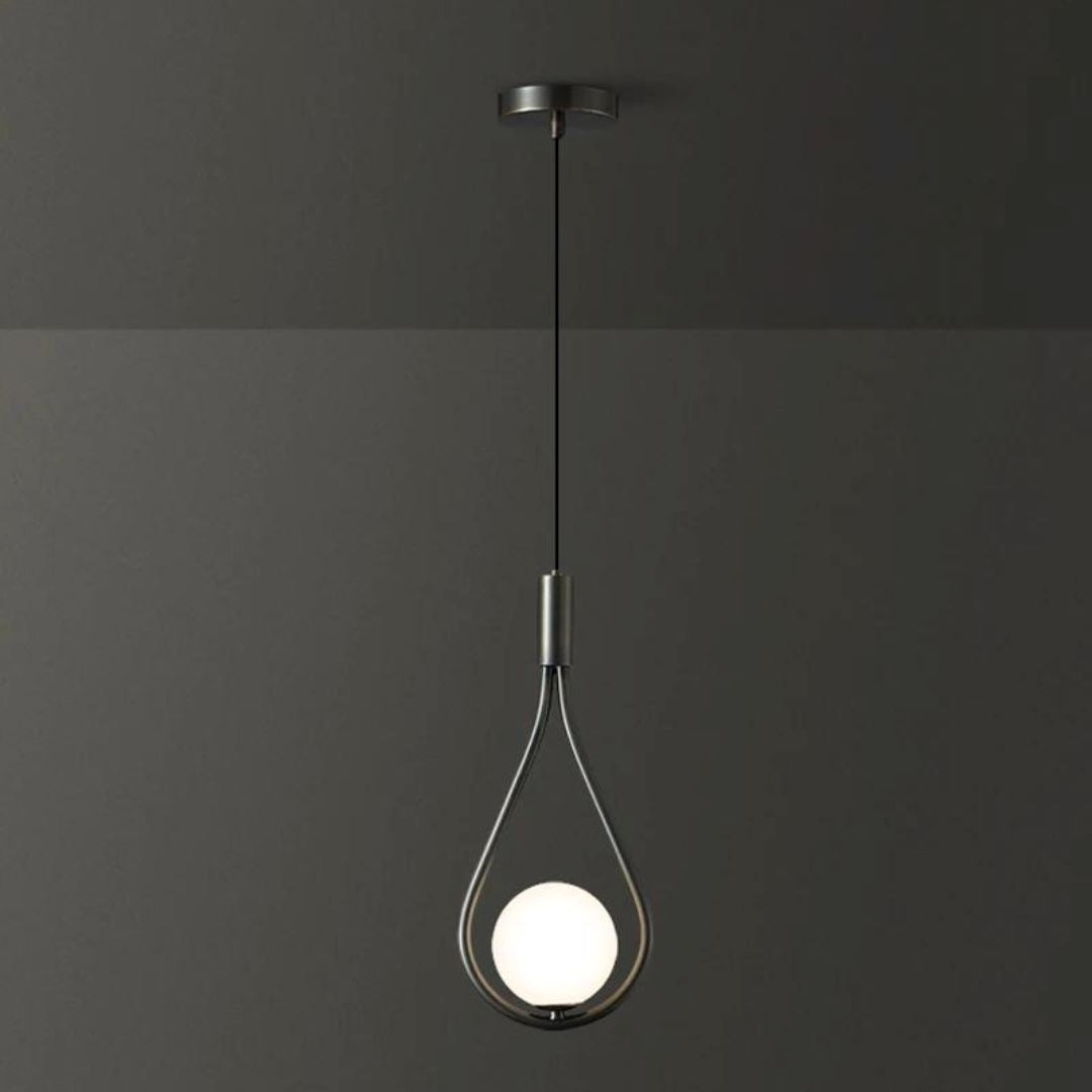 Lustre Pendente Sphere Light Led Pendente - 0032 Conceito Preto Quente 