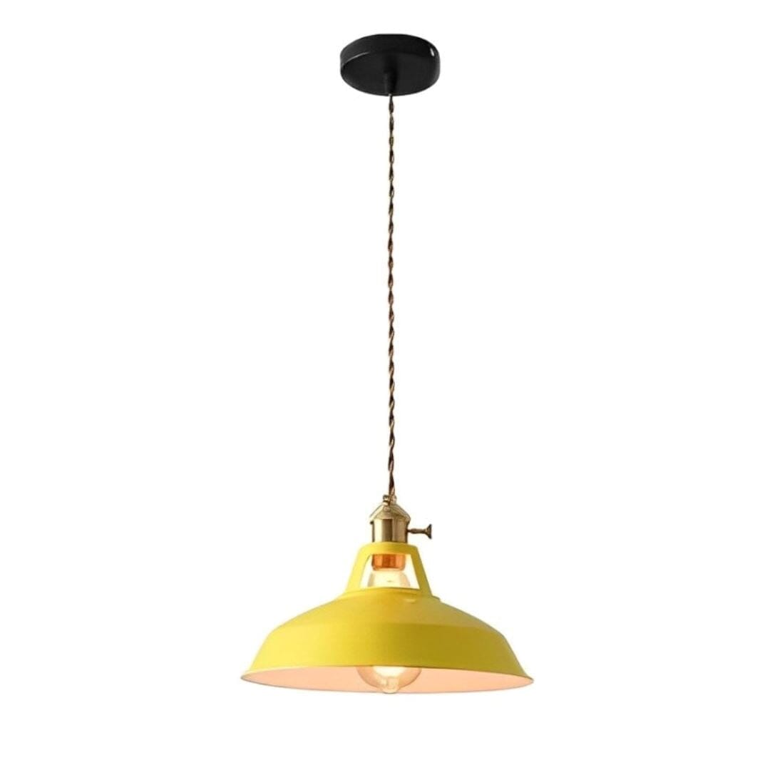 Lustre Pendente Vintage Lighting Macaron Pendente - 0041 Conceito Amarelo 