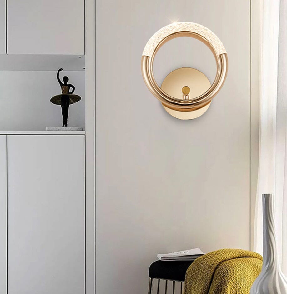 Arandela de Luxo Cristal Circular luzes Conceito 