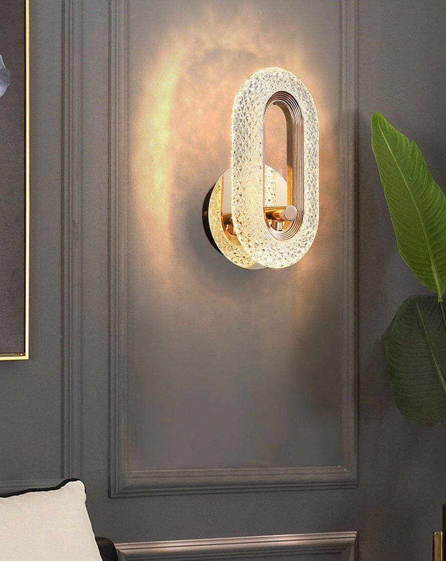 Arandela de Luxo Cristal Oval luzes Conceito 