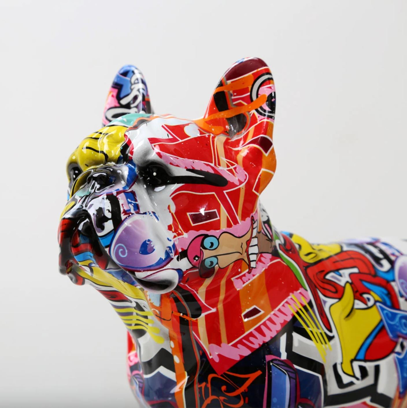 Escultura Bulldog Francês Grafite Street & Colors projeto-150 