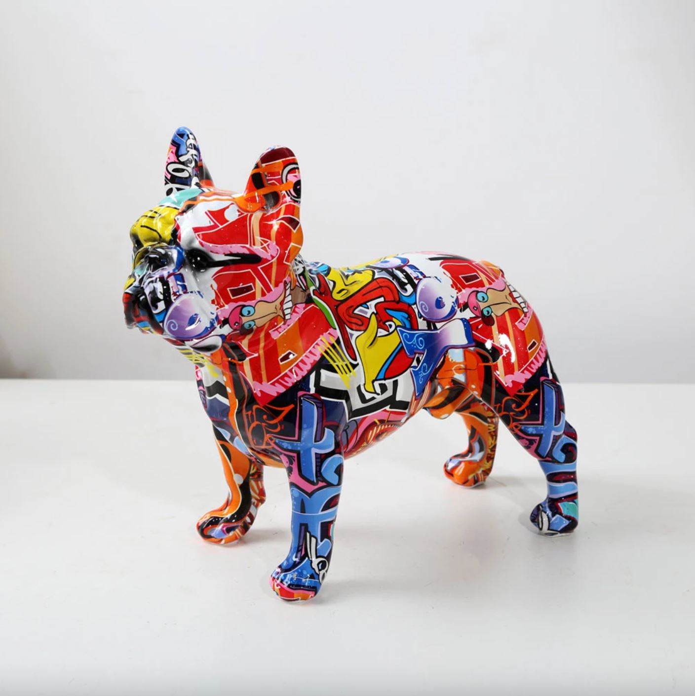 Escultura Bulldog Francês Grafite Street & Colors projeto-150 Street 1 