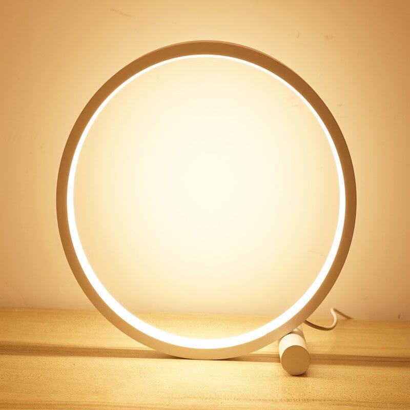 Luminária de Mesa Circular Touch LED Conceito Branco Quente 