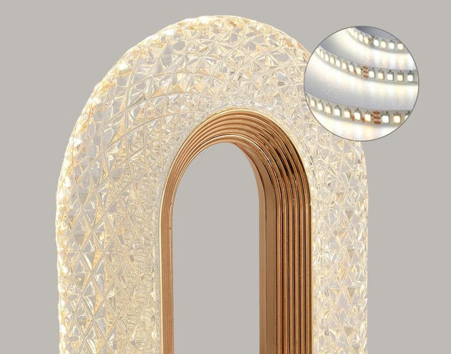 Luminária de Mesa Luxuosa Cristal Oval Conceito 