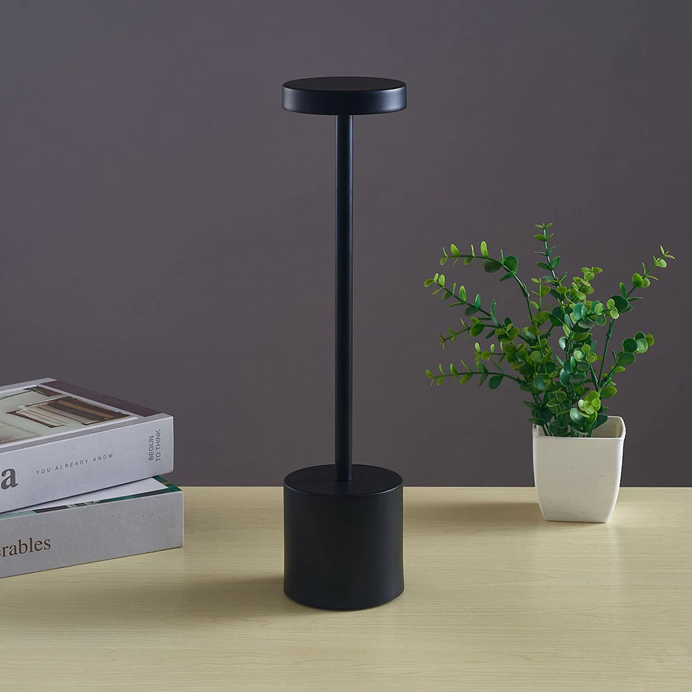 Luminária Móvel Touch de Mesa - Candeeiro e Abajur Earth luzes Conceito Preto 