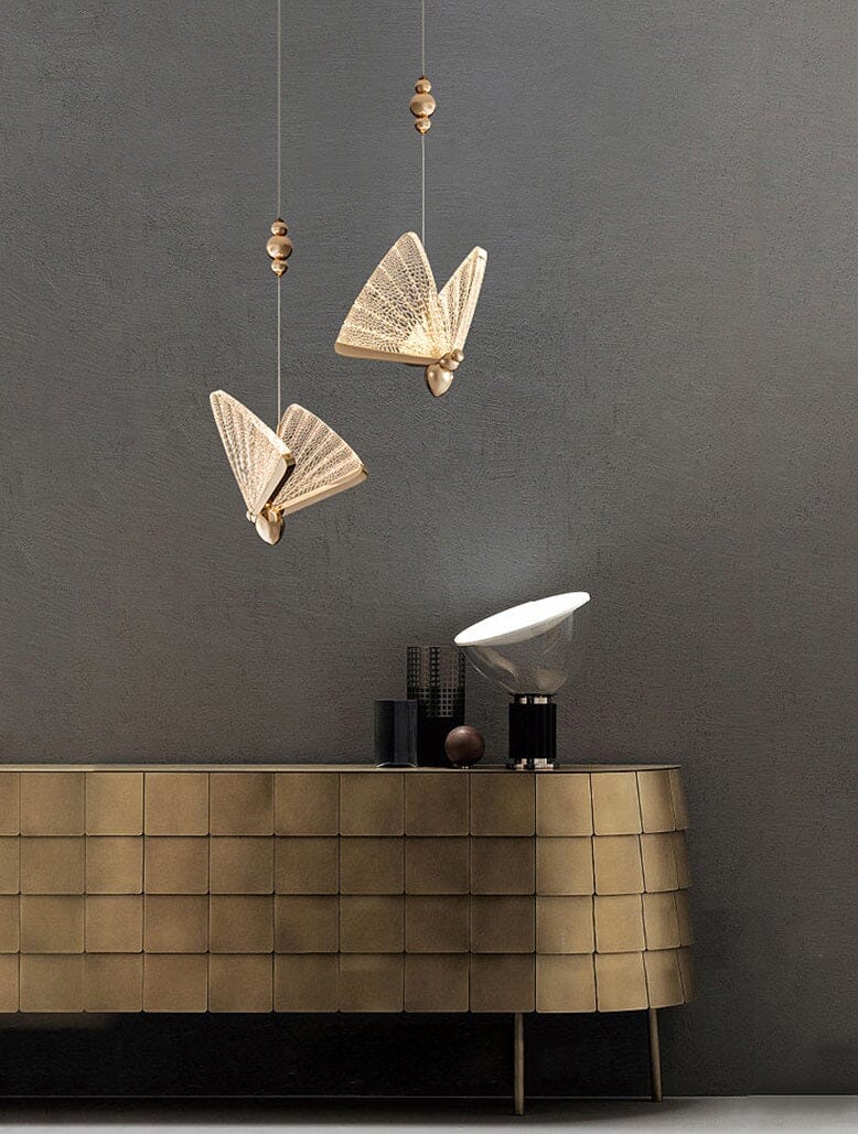 Lustre Pendente de Luxo - Butterfly luzes Conceito 