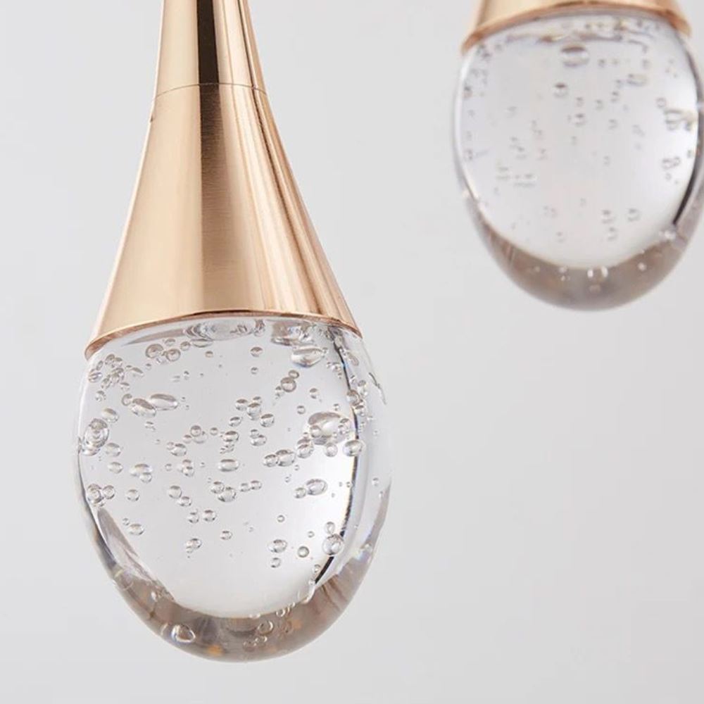 Lustre Pendente de Luxo em Gota Crystals luzes Conceito 