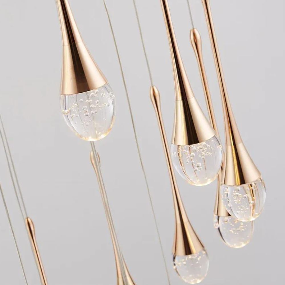 Lustre Pendente de Luxo em Gota Crystals luzes Conceito 