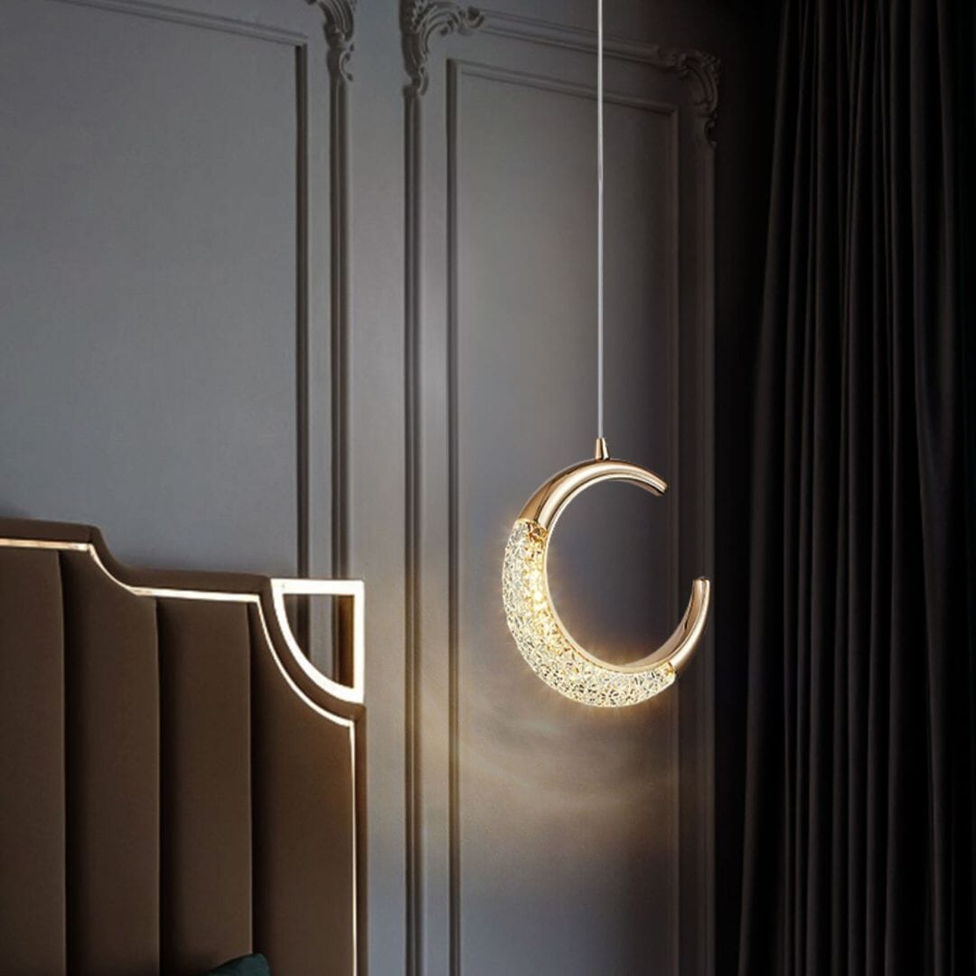 Lustre Pendente de Luxo Lua Cristal Conceito 